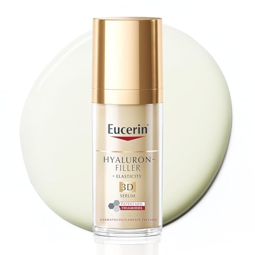 Eucerin Hyaluron-Filler + Elasticity 3D Serum (30 ml), sérum antiarrugas y antiedad, fórmula hidratante facial elastizante con Thiamidol, Collagen Elastin Complex y Ácido Hialurónico