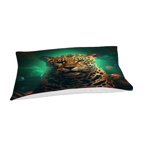 Housse de couette léopard avec fermeture éclair pour lit simple 1 place - 7