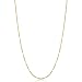 Yellow Gold Plated Sterling Silver 1mm Twisted Curb Chain (18 inch)