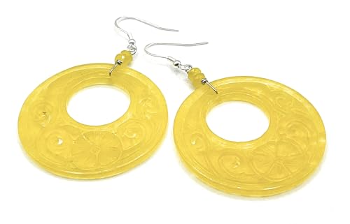 Boucles d'oreilles en Jade Jaune, le bijou minimaliste parfait pour le bureau