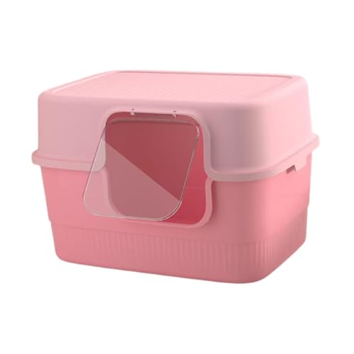 Caja de arena para gatos cerrada ligera para animales pequeños y mascotas 4