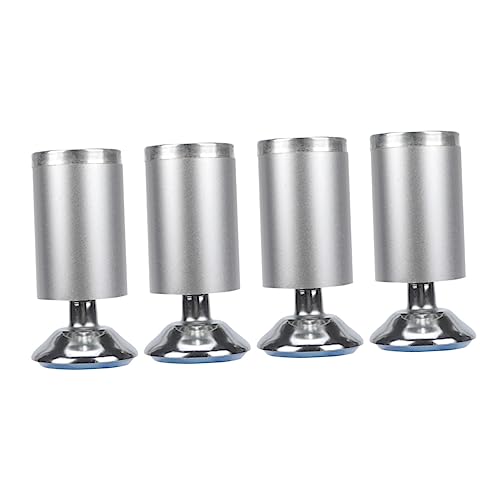 Angoily 4 Piezas Patas De Muebles Patas De Gabinete Patas De Gabinete Patas De Sofá Patas De Muebles Aleación De Aluminio Plateado