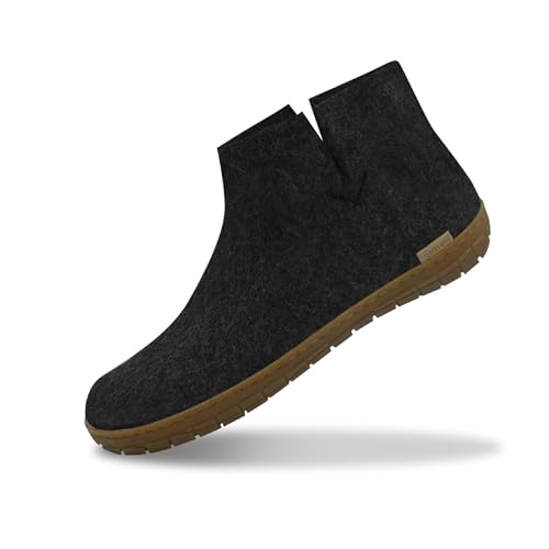Glerups 100% Gotland Sheep Wool Boot Slipper with rubber sole - Unisex