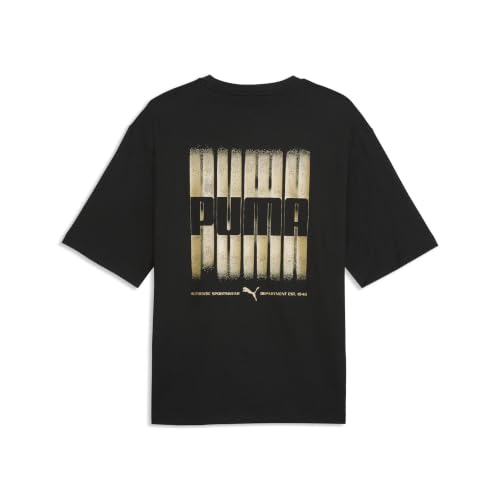 PUMA T shirt coupe carrée à motif doré Homme Accessoires - vue 6