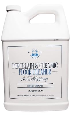 AuraClean Porcelain & Ceramic Tile Floor Cleaner - Mop Soap Concentrate for mopping - Streak-Free Clean, Ph Neutral and non-Toxic - Safe for Marble, Travertine, Limestone - 128 fl oz (1 gallon)