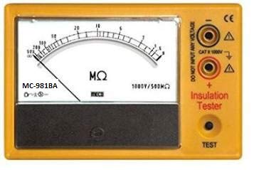 NAAFIE Meco - MC 981BA 1000V - 2000M Analog Insulation Tester with Calibration Certificate (B07VV12WK3) Amazon Price History, Amazon Price Tracker
