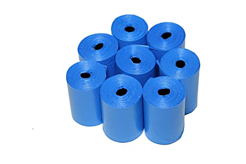 Image of Easy Open & Strong Leak-Proof Poop Bags Dog Waste Bags 13.25 x 9 inch Made in USA .Bags are easier to tie than standard 12 inch bags (Blue)