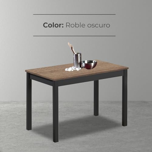 Table de cuisine stable et robuste avec plateau rectangulaire 90x50