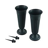 Jotekonoby Friedhofsvase aus Kunstharz, für Grabschmuck, Gedenkarrangements, 10,6 x 31 cm,...