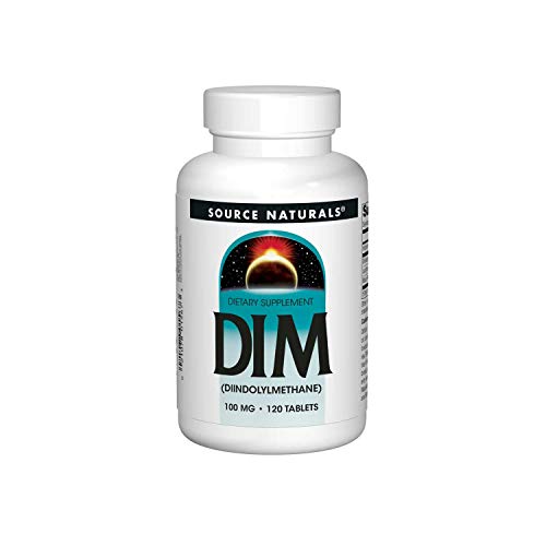 Source Naturals DIM, Diindolylmethane 100mg with BioPerine, Vitamin E & More - 120 Tablets