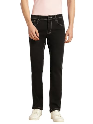 Image of Thomas Scott Men's | Cricket Club Collection | Mid-Rise | Straight Fit | No Fade | Stretchable Jeans