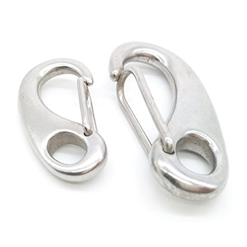 CONPHERON 30-100mm Edelstahl Schnelllink Karabinerhaken Clips Schnapphaken Schlüsselanhänger für Camping Wandern Reisen Outdoor