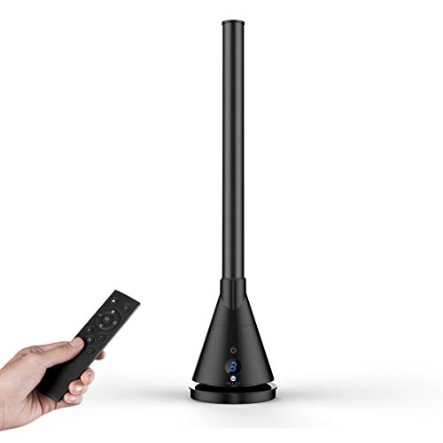 U ULTTY Oscillating Tower Fan 40 inch-Bladeless Pedestal Fan with Air Multiplier, 3 Modes 9 Speeds, Remote Control, 8 Hour Timer, Fans Cooling For Home and Office, Black