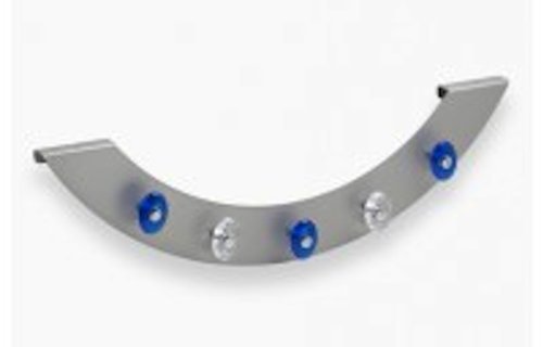 Haak design deurkapstok deurhaken kledinghaken met 5 haken metaal aluminium mat geanodiseerd / haken kleurrijk