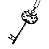 Llavero para Mujer y Hombre, Cadena Vintage de Plata de Ley 925, Cadenas Mujer, Collar con Candado, Corazón Esqueleto