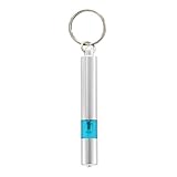 TOOGOO(R)Llavero antiestatico Descargador de eliminacion estatica de coche tono de plata azul de forma del cilindro