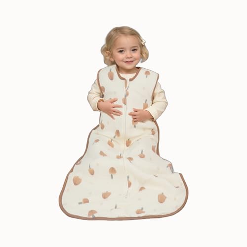 Image of Toddler Sleeping Sack 3-5 Years - Muslin Cotton Wearable Blanket, Sleeveless, Lightweight, Breathable, Roomy Fit, 0.8-1.0 TOG