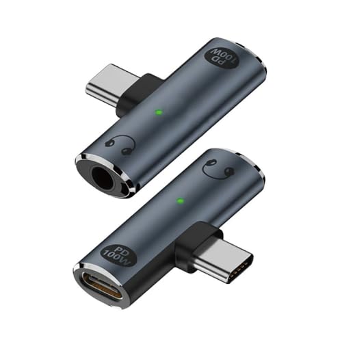 DAIAD Type-C to 3.5mm CzϊA_v^[ PD100W }[d DAC Hi-Fi y ʘb }CN [d Android USB-CX}z m[gPC A~{fB (O[)