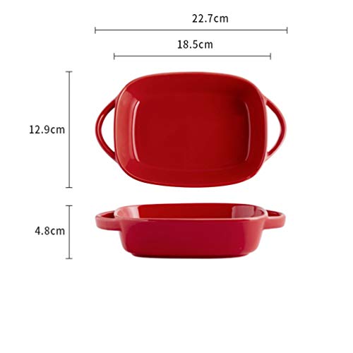 Ustensiles de cuisson individuels et plat à lasagnes rouge