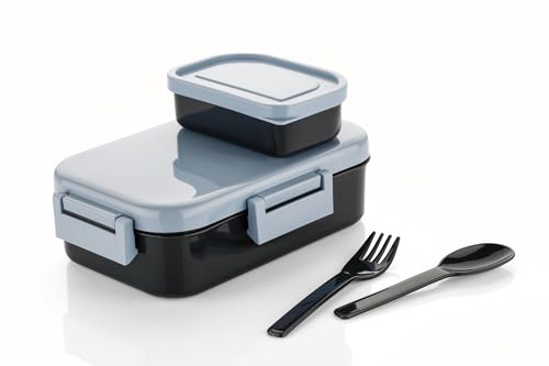 Image of Lunch Box for Kids, Adults |Tiffin Box with 2 Compartment, Spoon and Fork | Leakproof 100% Food Grade
