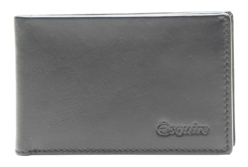 Mini portefeuille en soie Esquire Black pour homme élégant
