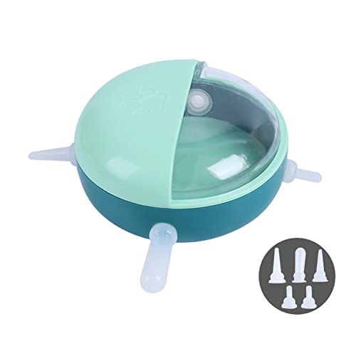 DRAGONRUN Puppy Milk Feeder 4 Silicone Nipples Nursing Station Supplies Bowl Self Feeding Device for Newborn Kittens