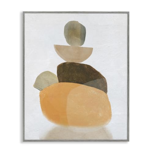 Stacked Rocks Neutral Tones, 11 x 14 Inch Framed Giclée Print
