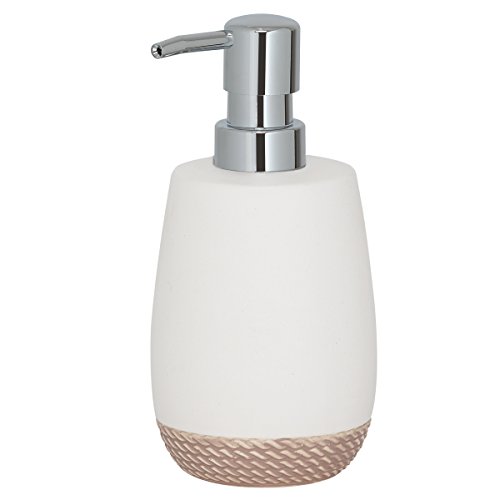 Sealskin Braid Dispensador de Jabón, Porcelana, Blanco, 8,3x8,3x16,5 cm