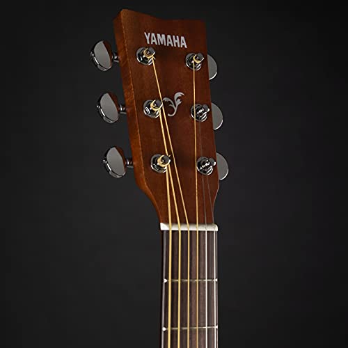 Image of Yamaha F370 Acoustic Guitar - Black Finish, 6-String Full-Size Guitar with Spruce Top & Rosewood Fingerboard, Ideal for Beginners & Intermediate Players