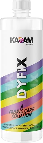 Kadam Dyfix Color Fixer Liquid for Clothes | Stops Colour Bleeding & Fading | Anti-Fade Dye Fixer Solution for All Fabrics (1L)