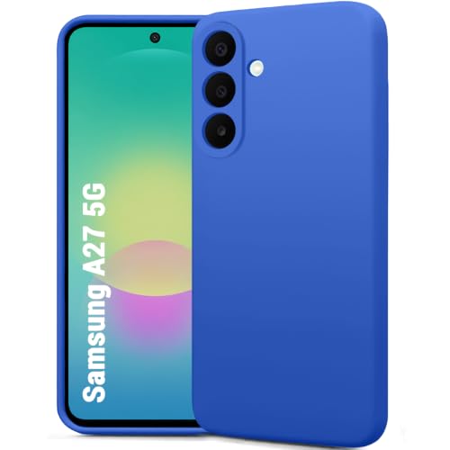 Image of TheGiftKart Genuine Liquid Silicone Back Cover Case for Samsung Galaxy A27 5G | Soft Micro-Fibre Lining Inside | Camera Protection Bump | Shockproof Cover Case for Samsung A27 (Silicone, Light Blue)