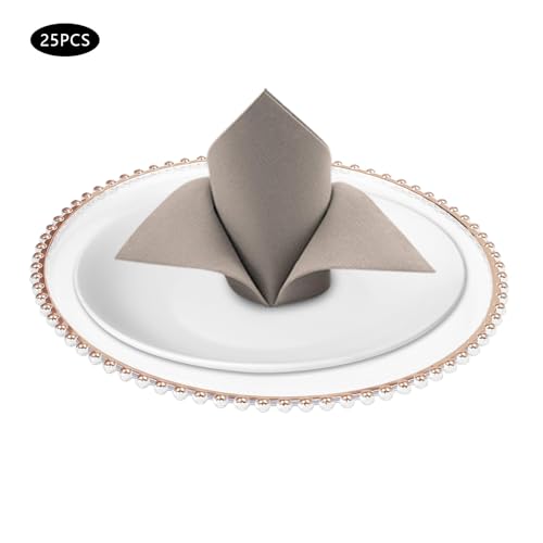 25 Platos Decorativos Redondos 13in Rose Gold miniatura 6