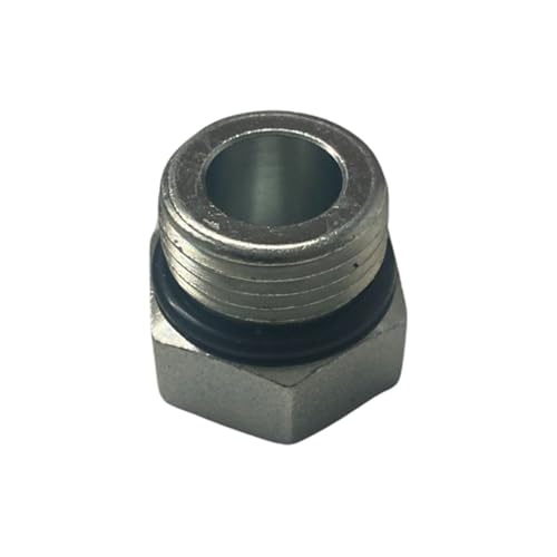 Image of 1 /2 inch ORB Plug for Hydraulic Hose, Tube & Pipe - Dash #08 | Galvanized Carbon Steel O-Ring Boss Hydraulic Port Plug | Heavy-Duty Hydraulic Fitting Cap