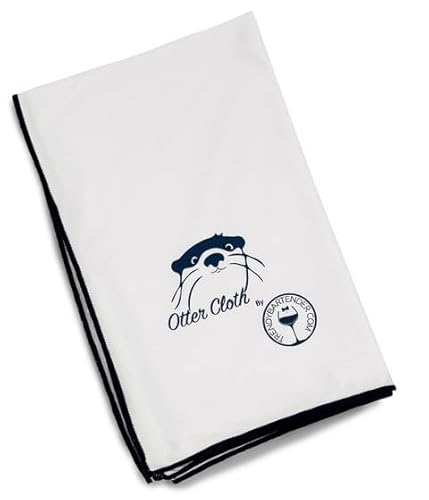 Trendy Bartender Toast to Perfection Microfiber Commercial Grade Glass Polishing Lint-Free Cloth for Spotless Shine and a Residue-Free Finish - 30x30 inch - White