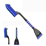 DCSNXZF Eiskratzer Auto mit Besen Schneebürste für Hyundai Tucson Hybird 2020-2025, Schneebesen Auto Abnehmbarer Eisschaber Schnee Pinsel Autozubehör,A-Blue