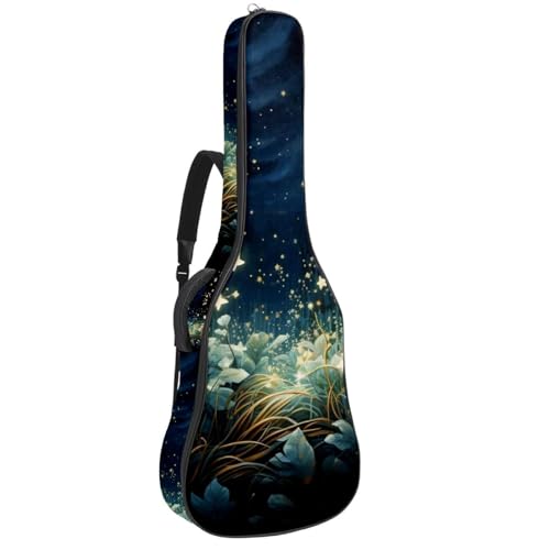 Housse pour guitare acoustique 41 pouces étanche à motif floral pastel