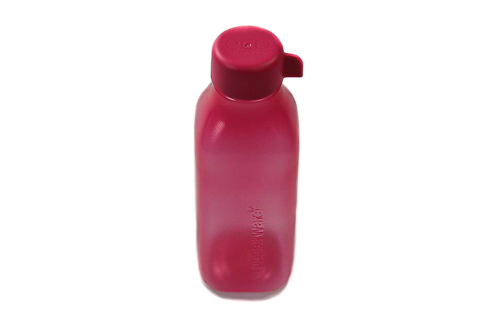 Tupperware To Go Eco Flasche 500 Ml – Quadratische Design-Trinkflasche In Lachs, Spülmaschinenfest