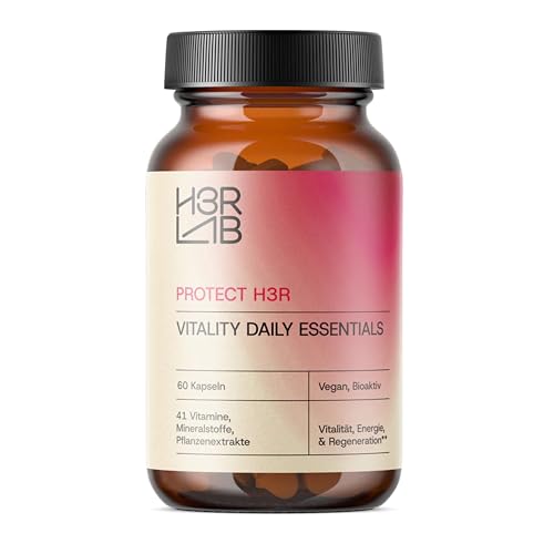 H3R LAB Multivitamin Kapseln – 13 Vitamine & 9 Mineralstoffe – Vegan, ohne Zusatzstoffe, Nahrungsergänzungsmittel