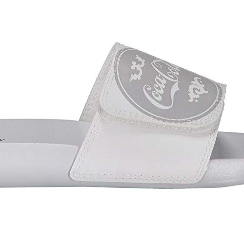 Chinelo Coca Cola Slide Velcro Vintage Feminino Branco