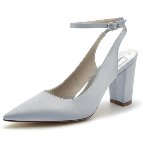 Escarpins femme satin bout pointu pour mariage et soirée chic