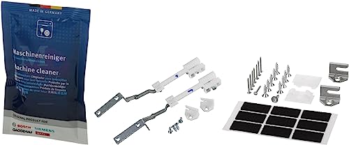 Kit completo de fijación para puerta deslizante, panel lavavajillas + deslizador panel puerta compatible con Bosch, Siemens, Neff Gaggenau 00659216 + 10009603, detergente lavavajillas de regalo