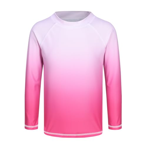 Girls Long Sleeve Swim Shirt Rash Guard Swimsuits for Girls UPF 50+ Sun Protection Bathing Suit Hawaiian Swimwear 3-16 Years