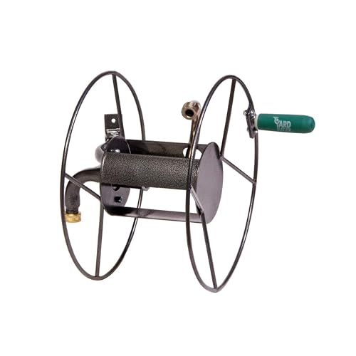 Yard Butler Hose Reel Mounts - Compact and Versatile Garden Hose Holder with Swivel and Mounting Options - Great for Garden Storage, 180 Degree Pivot