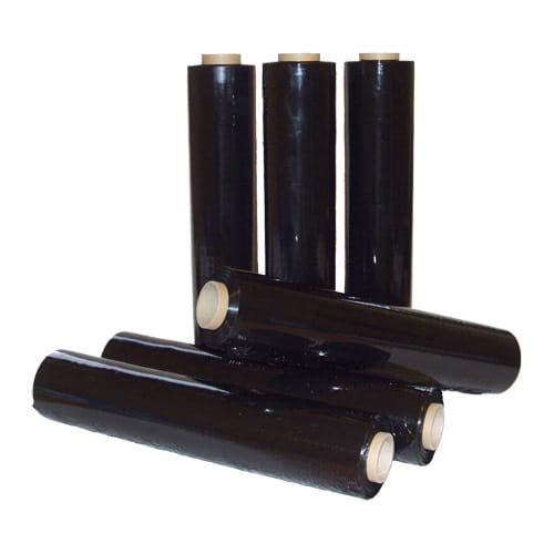 6 ROTOLI Film estensibile NERO manuale pellicola per imballaggio 2,0 KG 50CM