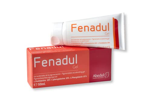 FENADUL Gel Acelerador de la Pigmentación con L-Fenilalanina | 50 ml | Favorece la Producción de Melanina y Acelera el Bronceado | Crema Repigmentante para Manchas Blancas en Cara y Cuerpo y Vitíligo