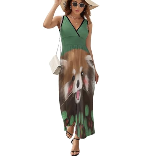 Robe maxi col V décontracté pour rester fraîche et libre de vos mouvements