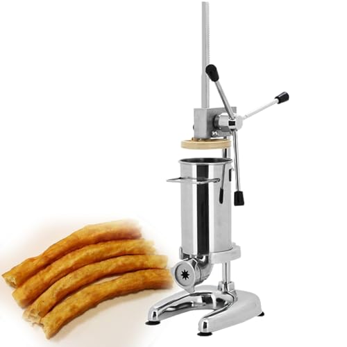 GESAIDES Máquina para Hacer Churros Manual Comercial, Máquina para Hacer Donas y Churros, con 5 Boquillas, para Restaurantes, Panaderías y Hogares.,2L