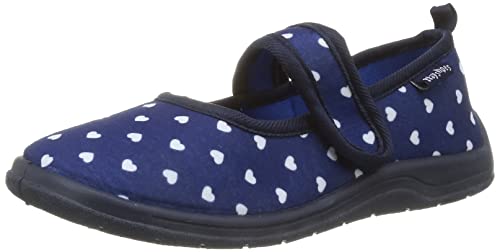 Playshoes Unisex Kinder Herzchen Niedrige Hausschuhe, Blau...