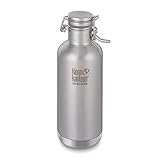 Klean Kanteen Double Wall Vacuum Insulated Stainless Steel Growler with Leak Proof Stainless Steel Swing Lok Cap - 32oz