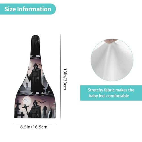 Baby Beanie a TombstoneTerrors Knotted Hat - Soft, Warm, Comfortable, Headwear for Newborns, 0-6 Months Black4